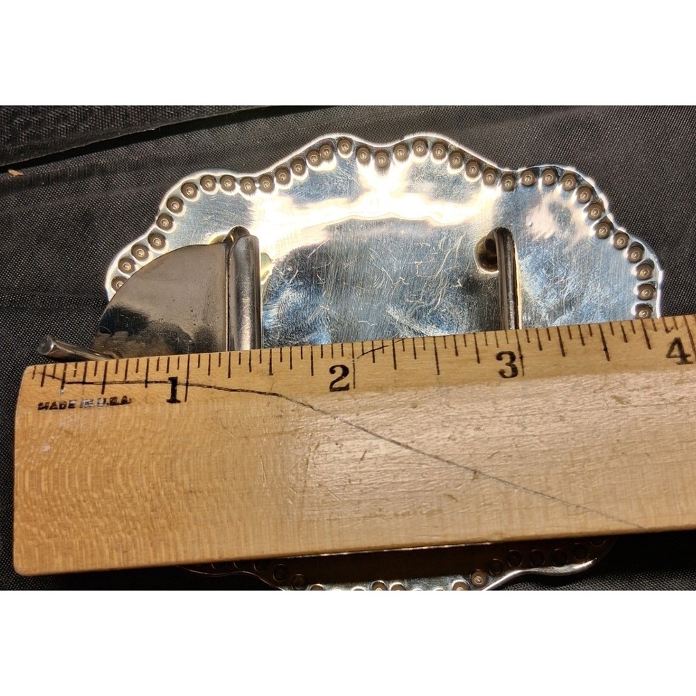 Vintage Wager's German Silver Riverside Range Riders 2000 Barrel Racing Buckle - Picture 7 of 8
